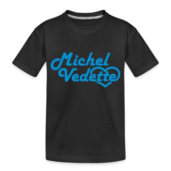 Logo Michel Vedette bleu cyan - T-shirt bio Premium Enfant - noir - Devant