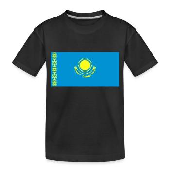 kazakstan flag - Kinder Premium Bio T-Shirt - Schwarz - Vorne