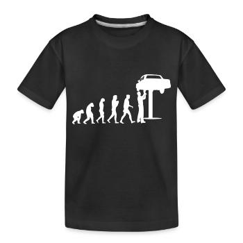 évolution mécanique - T-shirt bio Premium Enfant - noir - Devant