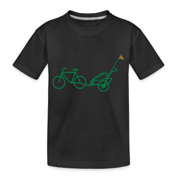 Remorque de vélo - T-shirt bio Premium Enfant - noir - Devant