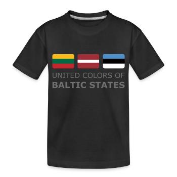 UNITED COLORS OF BALTIC STATES dark-lettered 400 - T-shirt bio Premium Enfant - noir - Devant