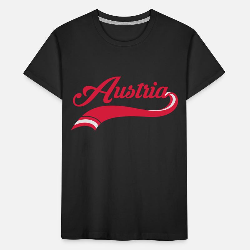 Austria Flag Kinder Premium Bio T-Shirt