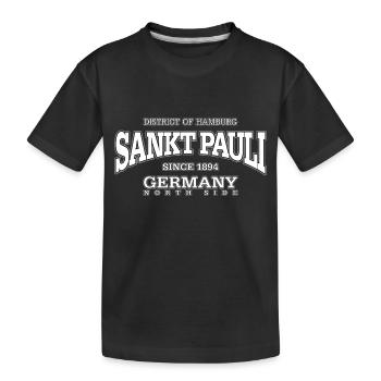 Sankt Pauli (white) - Kinder Premium Bio T-Shirt - Schwarz - Vorne
