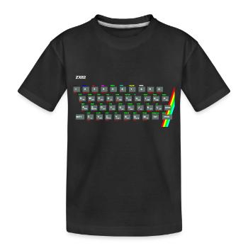 ZX81 (Zed-Ex) Spectrum Keyboard - Kids' Premium Organic T-Shirt - black - Front