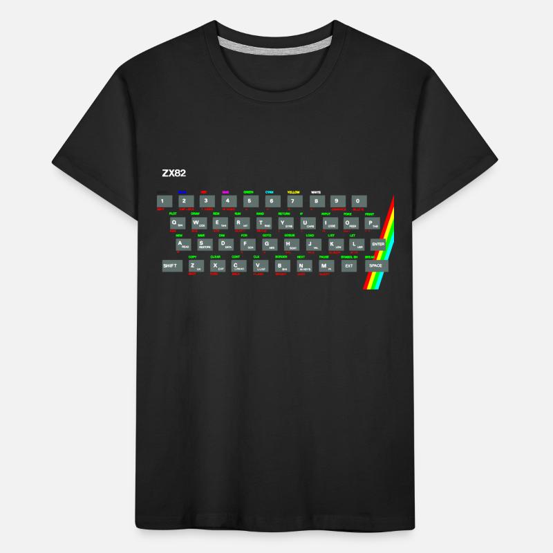 ZX81 (Zed-Ex) spectre clavier T-shirt bio Premium Enfant