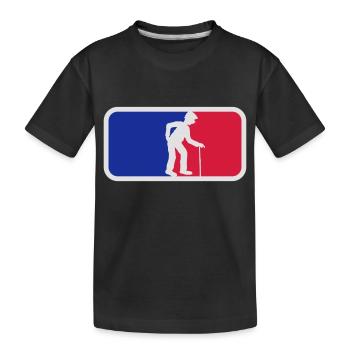 chapeau de stock de logo de sport bleu rouge retour grand-père gr - T-shirt bio Premium Enfant - noir - Devant