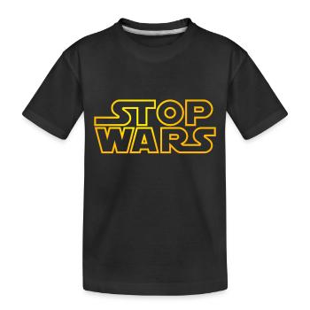 arrêter les guerres starlight contour - T-shirt bio Premium Enfant - noir - Devant