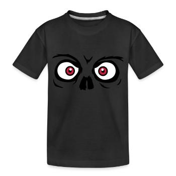 regarder horreur halloween effrayant boese visage tête - T-shirt bio Premium Enfant - noir - Devant