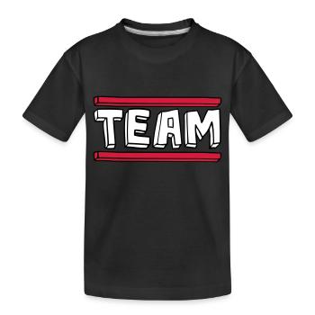 cartoon comic balken logo party gruppe pinselstric - Kinder Premium Bio T-Shirt - Schwarz - Vorne