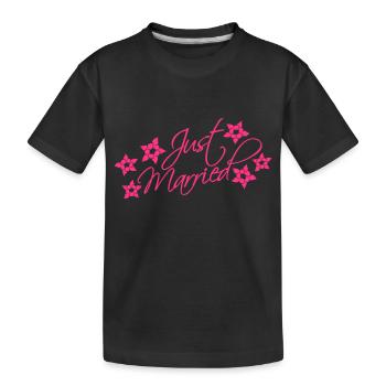 Just Married - Kids' Premium Organic T-Shirt - black - Front