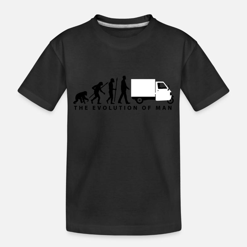evolution_of_man_Piaggio Ape_092014_b_2c - Kinder Premium Bio T-Shirt - Schwarz
