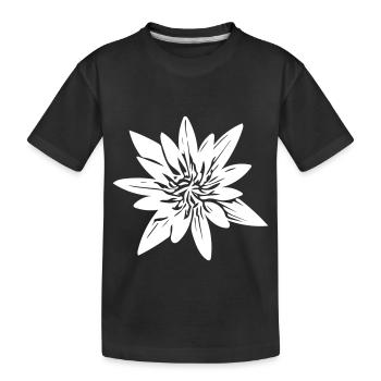 flower - Kids' Premium Organic T-Shirt - black - Front
