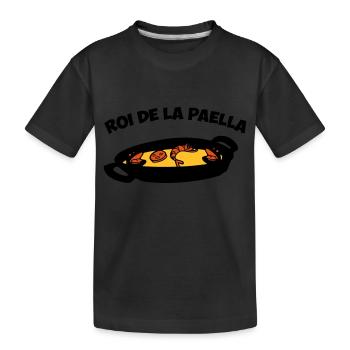 roi de la paella spécialité culinaire espagnole - T-shirt bio Premium Enfant - noir - Devant