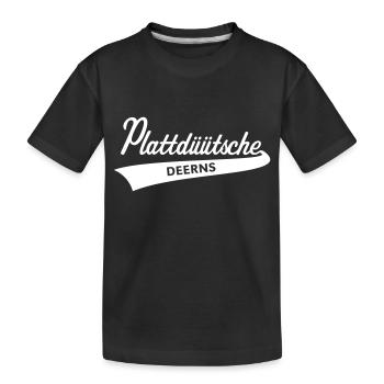 Plattdüütsche Deerns (Plattdeutsche Mädels) - Kinder Premium Bio T-Shirt - Schwarz - Vorne