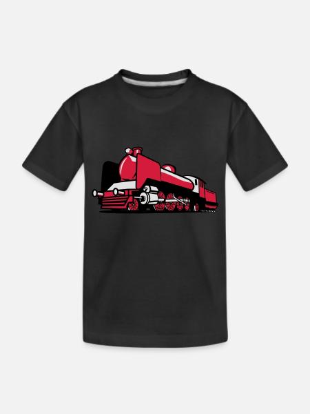 dampflok chemin de fer tendre - T-shirt bio Premium Enfant - noir