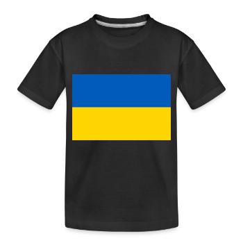 Ukraine Flagge - Kinder Premium Bio T-Shirt - Schwarz - Vorne
