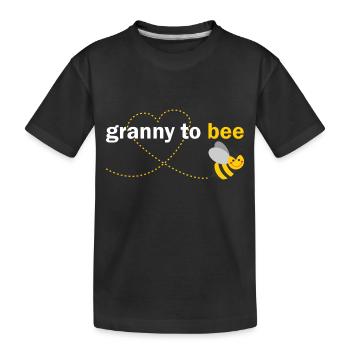 Granny to bee - Kids' Premium Organic T-Shirt - black - Front