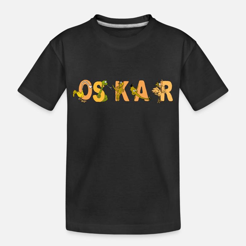 Oskar - Kinder Premium Bio T-Shirt - Schwarz