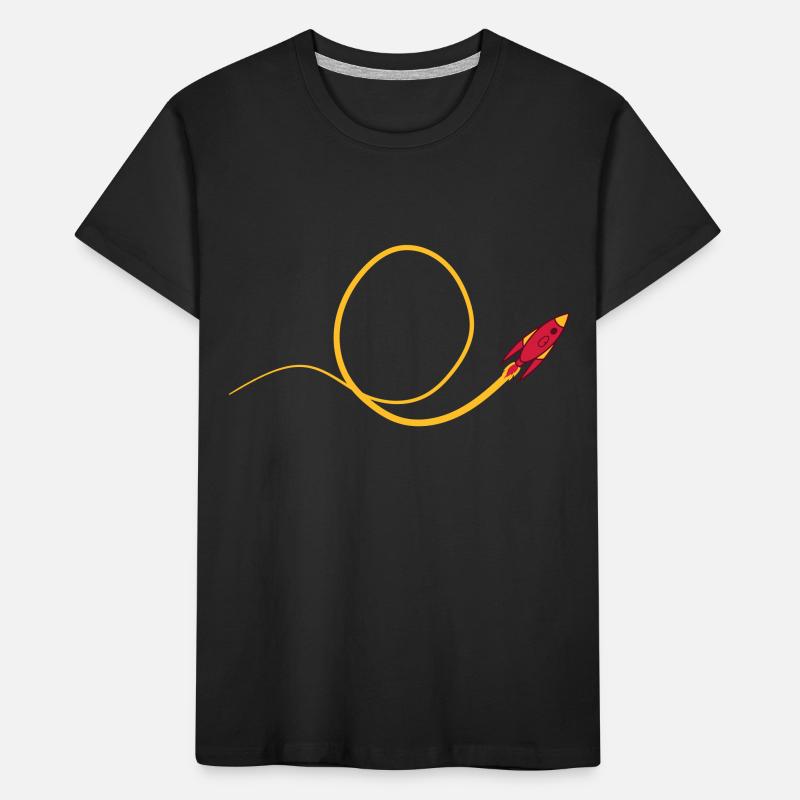 Looping flying rocket Kids' Premium Organic T-Shirt