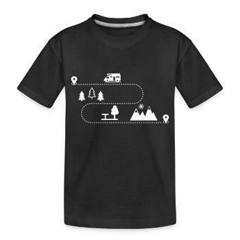Wohnmobil - Kinder Premium Bio T-Shirt - Schwarz - Vorne