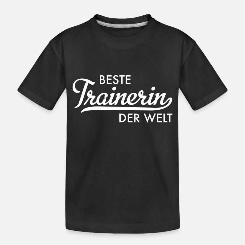 Beste Trainerin der Welt - Kinder Premium Bio T-Shirt - Schwarz