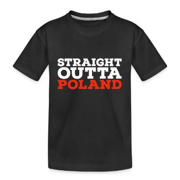 Auto Sticker Polen - Kinder Premium Bio T-Shirt - Schwarz - Vorne