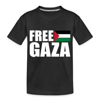 Free gaza - T-shirt bio Premium Enfant - noir - Devant