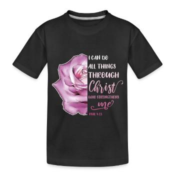 I Can Do All Things Through Christ LGBT Jésus - T-shirt bio Premium Enfant - noir - Devant