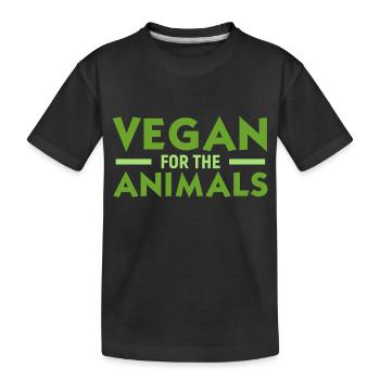 Végétalien pour les animaux - T-shirt bio Premium Enfant - noir - Devant