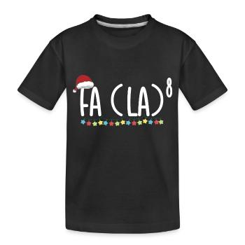 Fa La 8 Christmas Xmas Math Lights - Kinder Premium Bio T-Shirt - Schwarz - Vorne