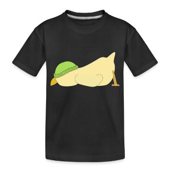 Chick - Kids' Premium Organic T-Shirt - black - Front