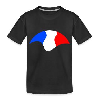 Drapeau Français - T-shirt bio Premium Enfant - noir - Devant