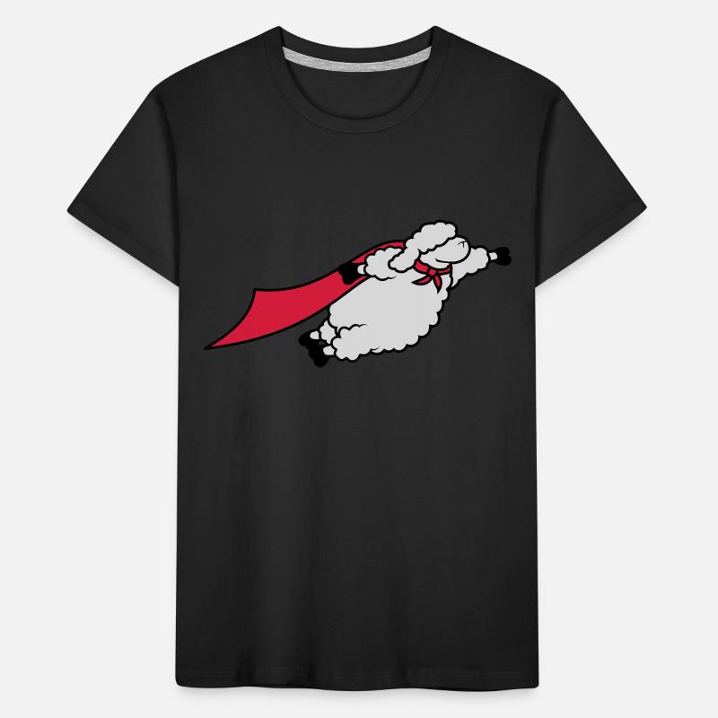 Funny superhero sheep Kids' Premium Organic T-Shirt