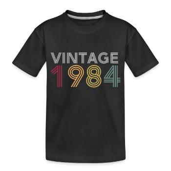Jahrgang 1984 - Kinder Premium Bio T-Shirt - Schwarz - Vorne