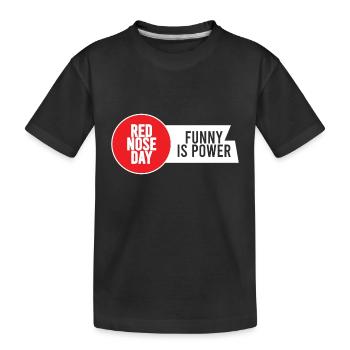 RED NOSE DAY - Kids' Premium Organic T-Shirt - black - Front