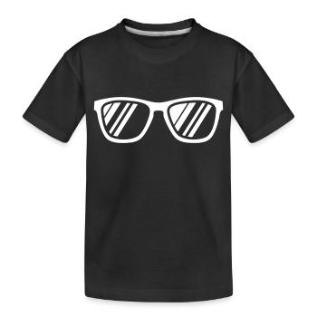 Sonnenbrille Symbol - Kinder Premium Bio T-Shirt - Schwarz - Vorne