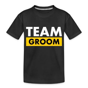 Team groom - Kids' Premium Organic T-Shirt - black - Front