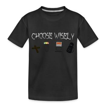 ChooseWisely Phasmo - Kids' Premium Organic T-Shirt - black - Front