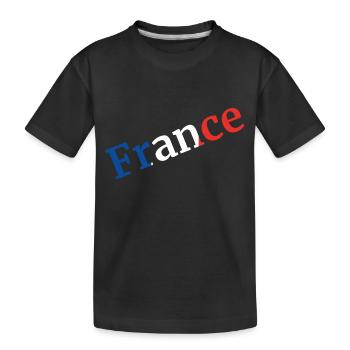 FRANCE - Kids' Premium Organic T-Shirt - black - Front