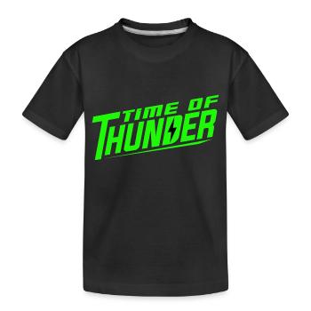 GREEN POWER - Kids' Premium Organic T-Shirt - black - Front