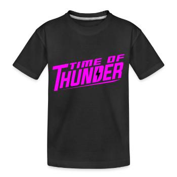 PINK POWER - Kids' Premium Organic T-Shirt - black - Front