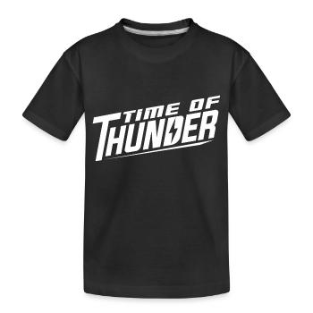 Time of Thunder KLASSIK B&W - Kinder Premium Bio T-Shirt - Schwarz - Vorne