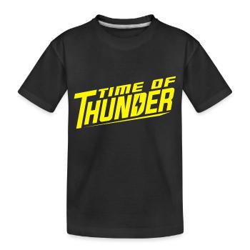 YELLOW POWER - Kids' Premium Organic T-Shirt - black - Front