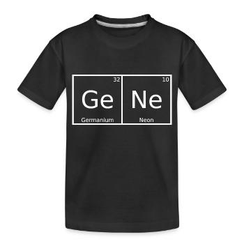 Nom du gène Prénom Chimie Éléments du tableau périodique - T-shirt bio Premium Enfant - noir - Devant
