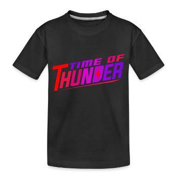 COLORMIX POWER - Kids' Premium Organic T-Shirt - black - Front