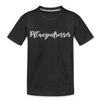 cute witzig fact gesunde ernährung healthy - Kinder Premium Bio T-Shirt - Schwarz - Vorne