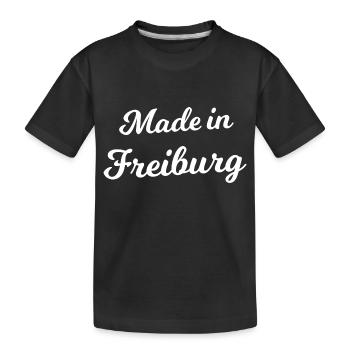 Born in Freiburg - Kids' Premium Organic T-Shirt - black - Front
