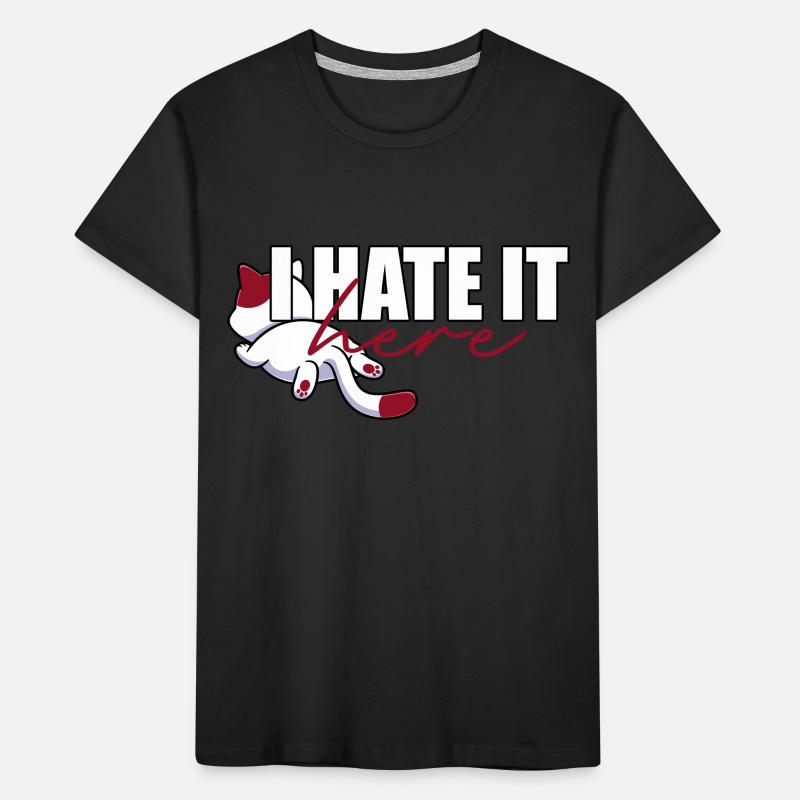 I hate it here - cat Kids' Premium Organic T-Shirt