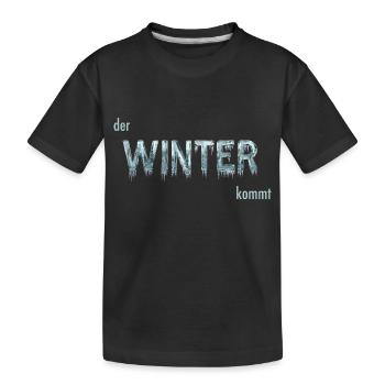 Hiver - T-shirt bio Premium Enfant - noir - Devant