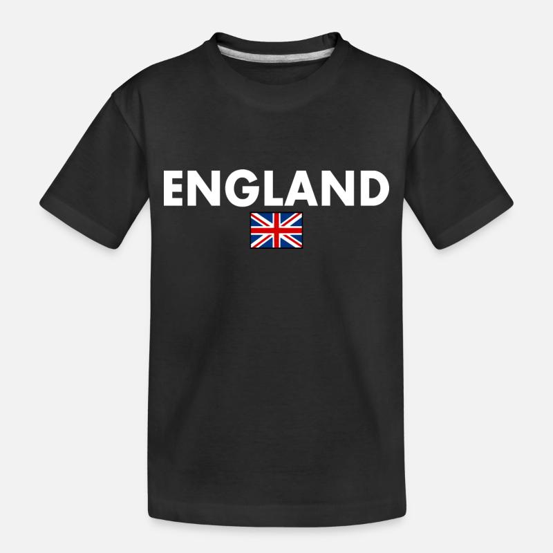 England - Kinder Premium Bio T-Shirt - Schwarz